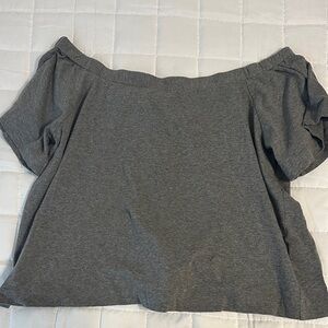 Gray Off-Shoulder Banana Republic Women's Top